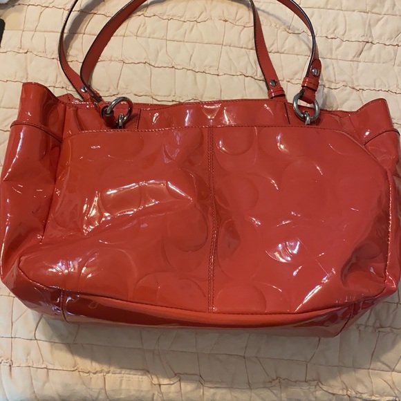 Patent Leather Coach Tote Bag - Picture 4 of 5